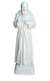 Statua Padre Pio Benedicente effetto Capodimonte 30cm